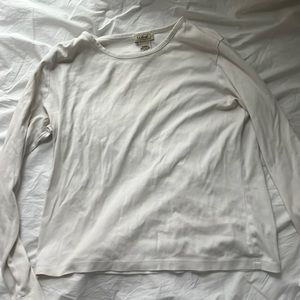 LL Bean white long sleeve